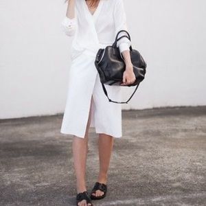 ALEXANDER WANG Jamie Chastity smooth leather large Black Bag Crossbody E…